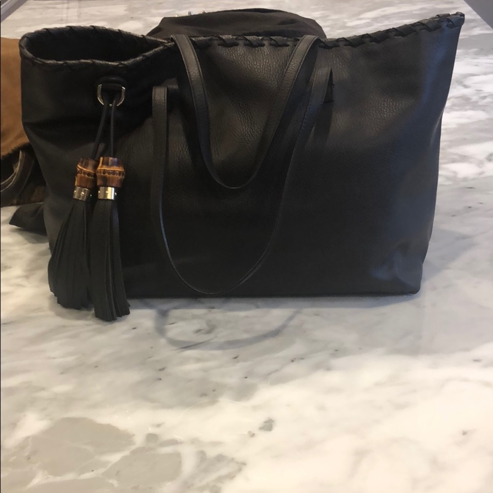 Gucci brown leather tote